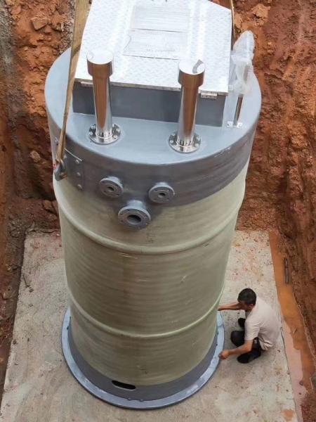 印度峨眉山一体化提升泵安装