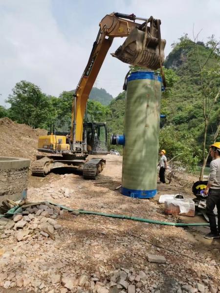 印度雅安芦山一体化提升泵施工现场